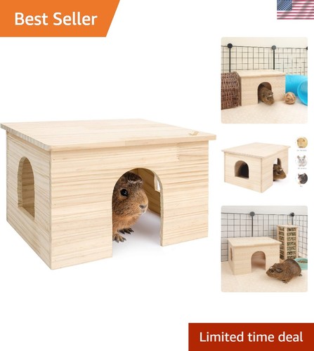 Natural wood pet hideout - natural,