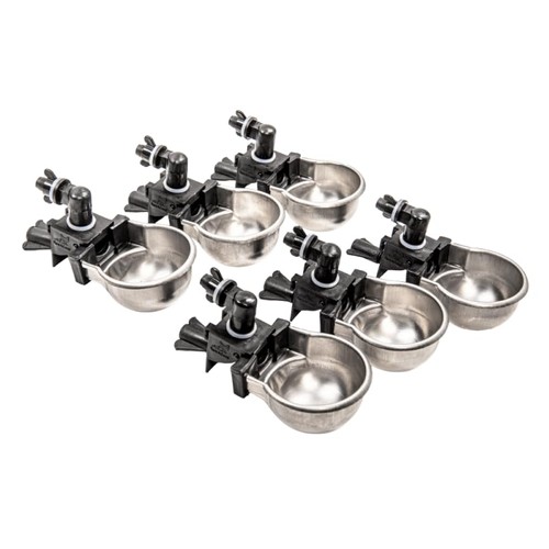 Auto fill metal waterer cups - waterer, 6
