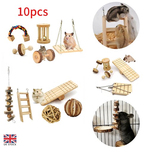 10pcs wooden hamster chew toy - hamster,