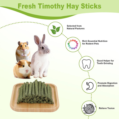 100pcs timothy hay sticks - timothy,
