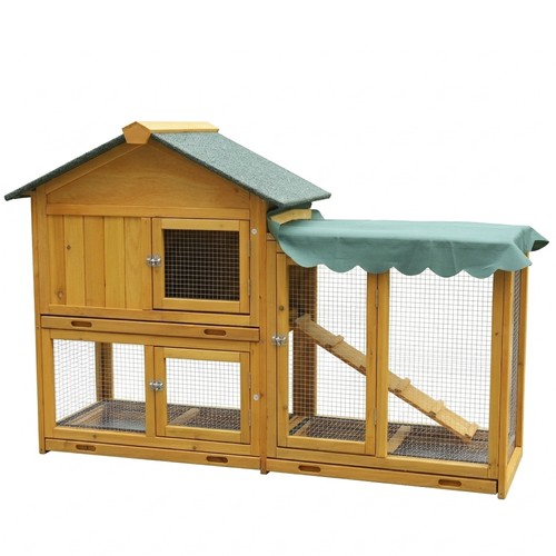Tier wooden rabbit - wooden, hutch
