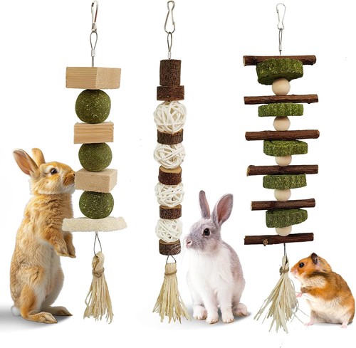 Pcs bunny chew toys - 3, natural