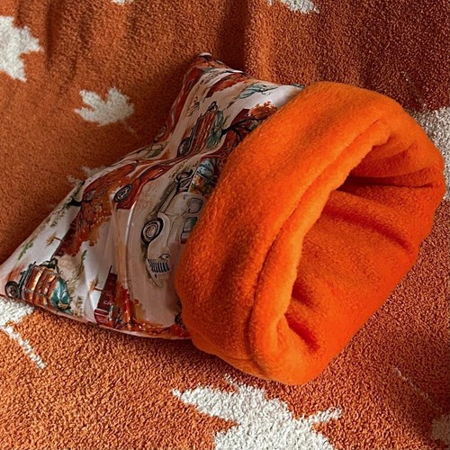 Handmade orange fleece - orange,