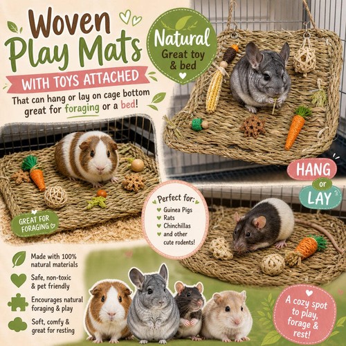 Woven play mat with - mat, toys